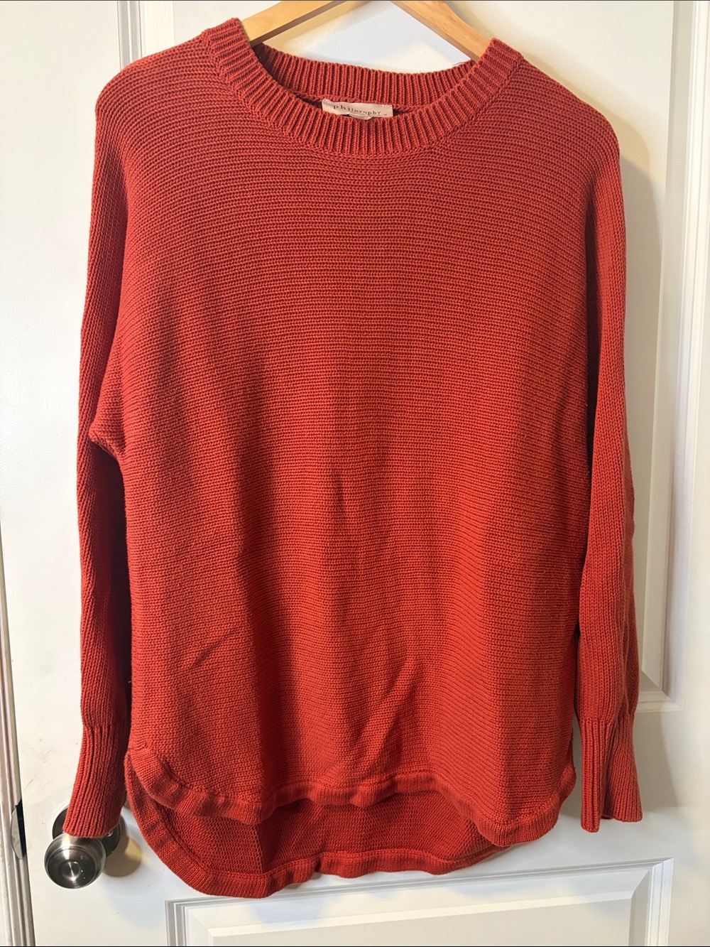 Philosophy Women's Crewneck Sweater in Rust Orange